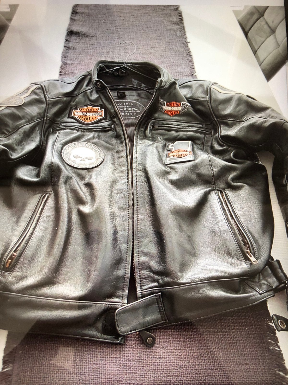Ledere vest - mirage & Richa - Harley patchen, Motoren, Kleding | Motorkleding, Ophalen, Heren, Jas | leer, Nieuw zonder kaartje
