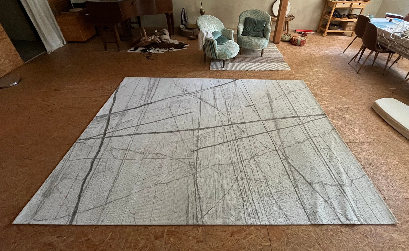 Grand tapis moderne de 2 m x 3 m, Maison & Meubles, Ameublement | Tapis & Moquettes, 200 cm ou plus, Comme neuf, Enlèvement, Rectangulaire