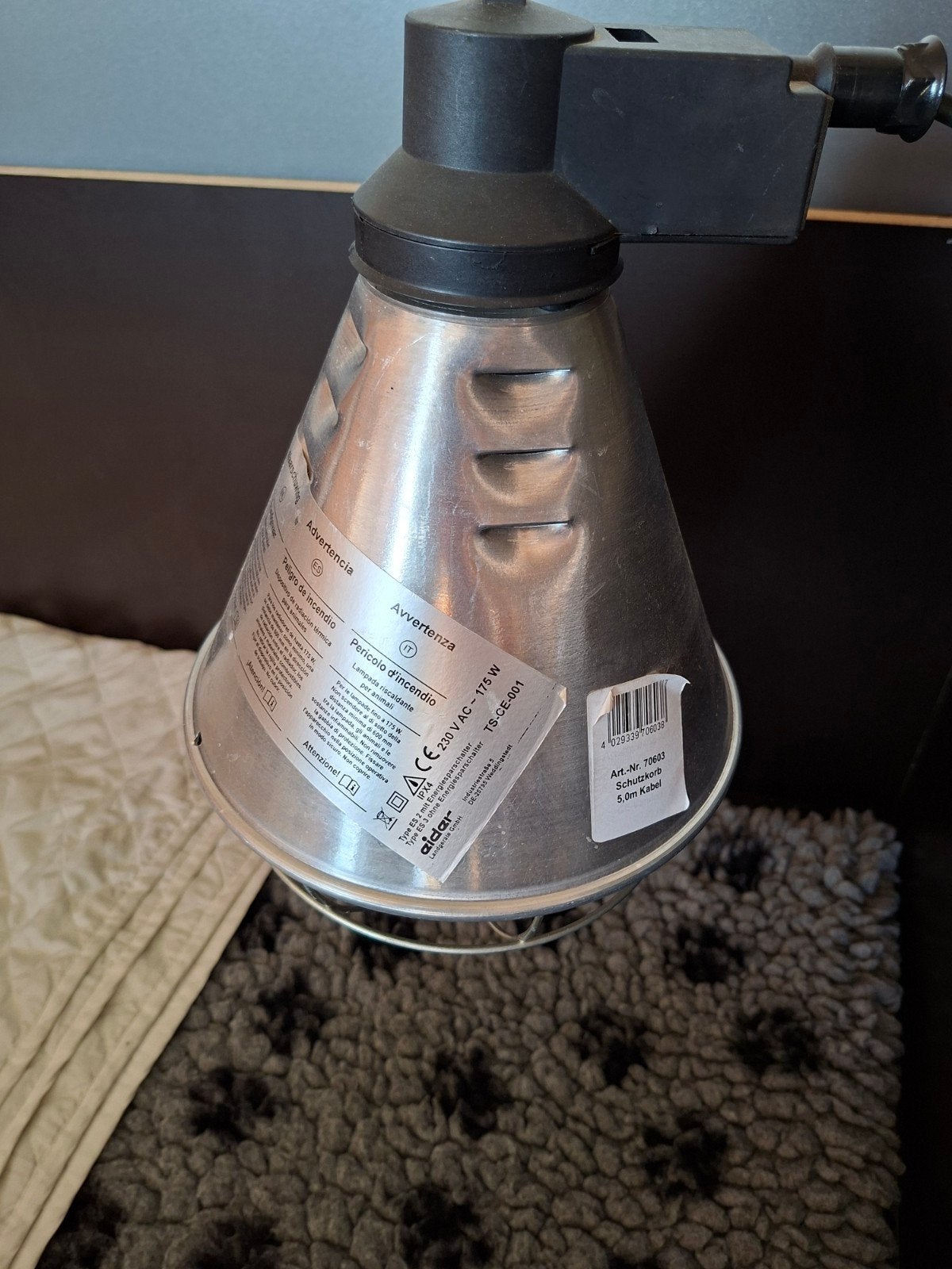 Warmtelamp, Ophalen
