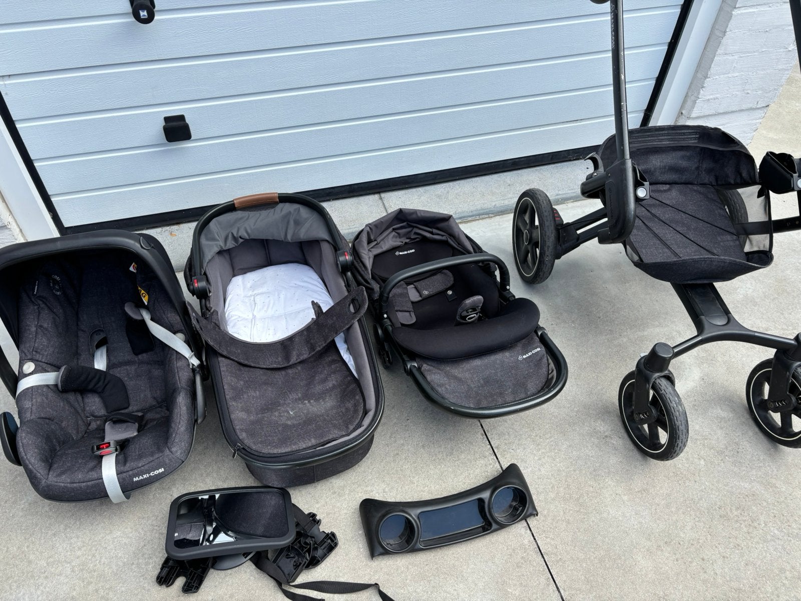Maxi Cosi 3-delige buggy, Kinderen en Baby's, Kinderwagens en Combinaties, Ophalen, Gebruikt, Combiwagen, Maxi-Cosi