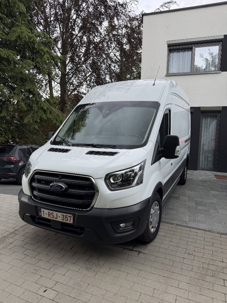 FORD TRANSIT L3H3 2.0 TDCI 190PK AUTOMAAT, Auto's, Automaat, Stof, 4 cilinders, Wit