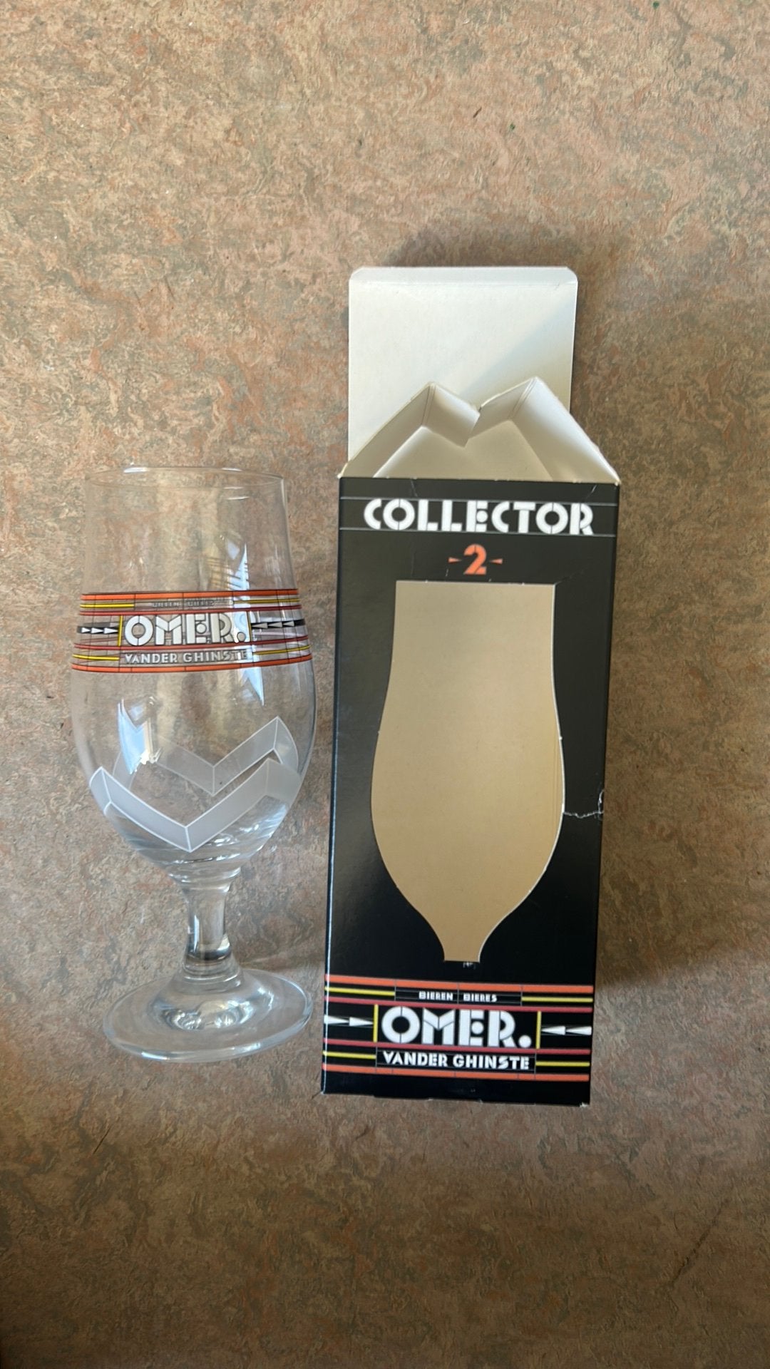 Verre à bière Omer 33cl., Enlèvement, Comme neuf
