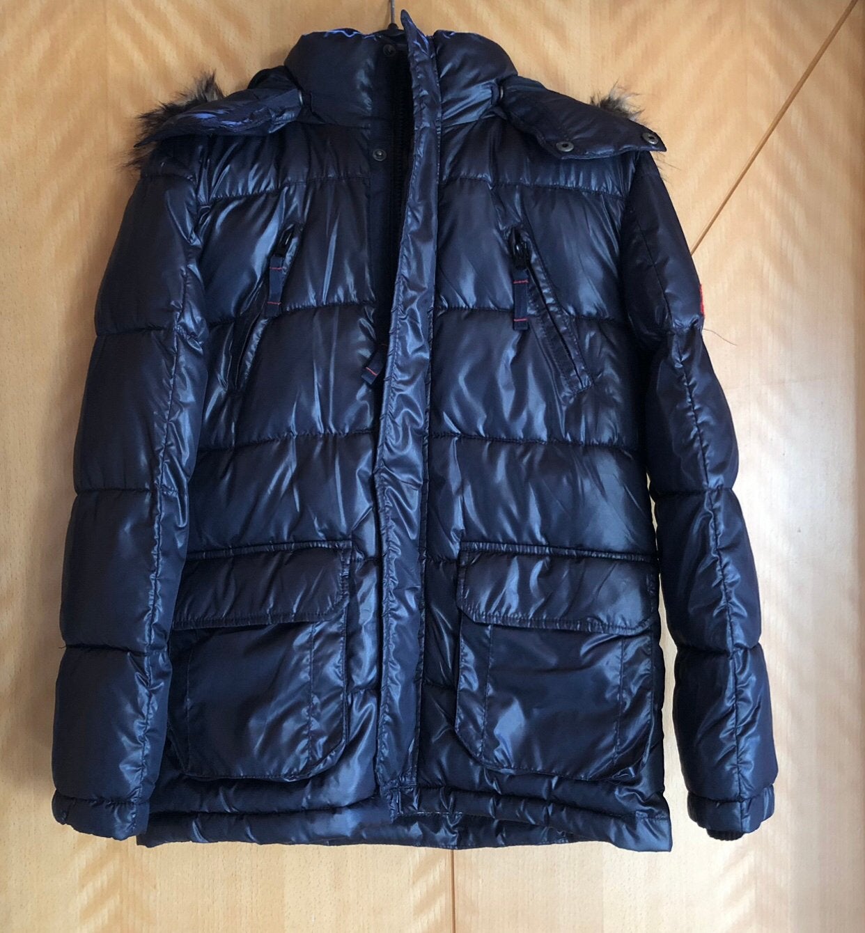 Jas met afneembare kap en pels maat 146-152, Kinderen en Baby's, Kinderkleding | Maat 146, Ophalen, Zo goed als nieuw, Jas