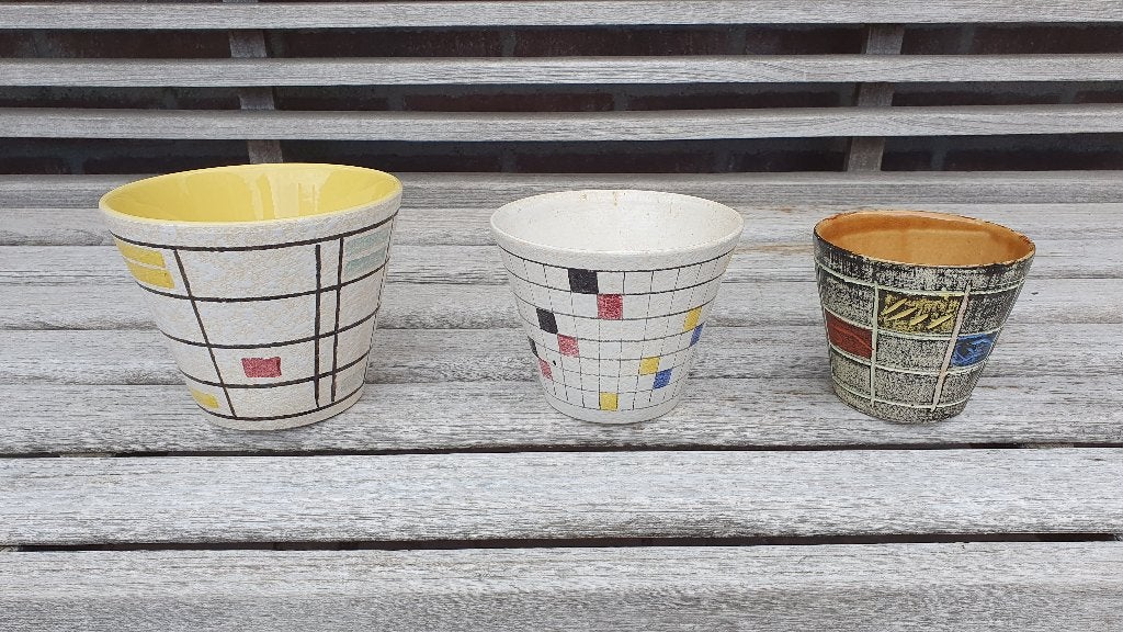Vintage bloempotten, Tuin en Terras, Ophalen, Gebruikt, Rond, Binnen