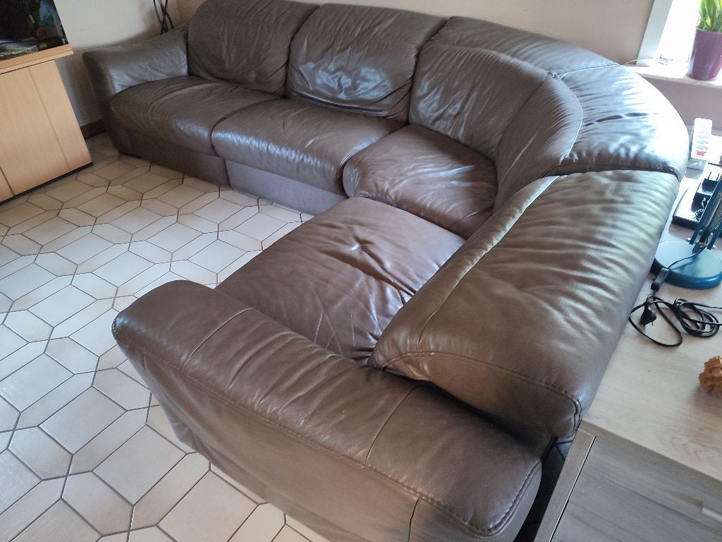 Degelijke zware hoekzetel, Enlèvement, Utilisé, Cuir