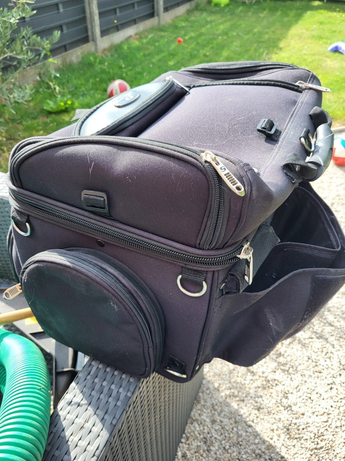 Zwarte topcase voor motorfiets, Motoren, Ophalen