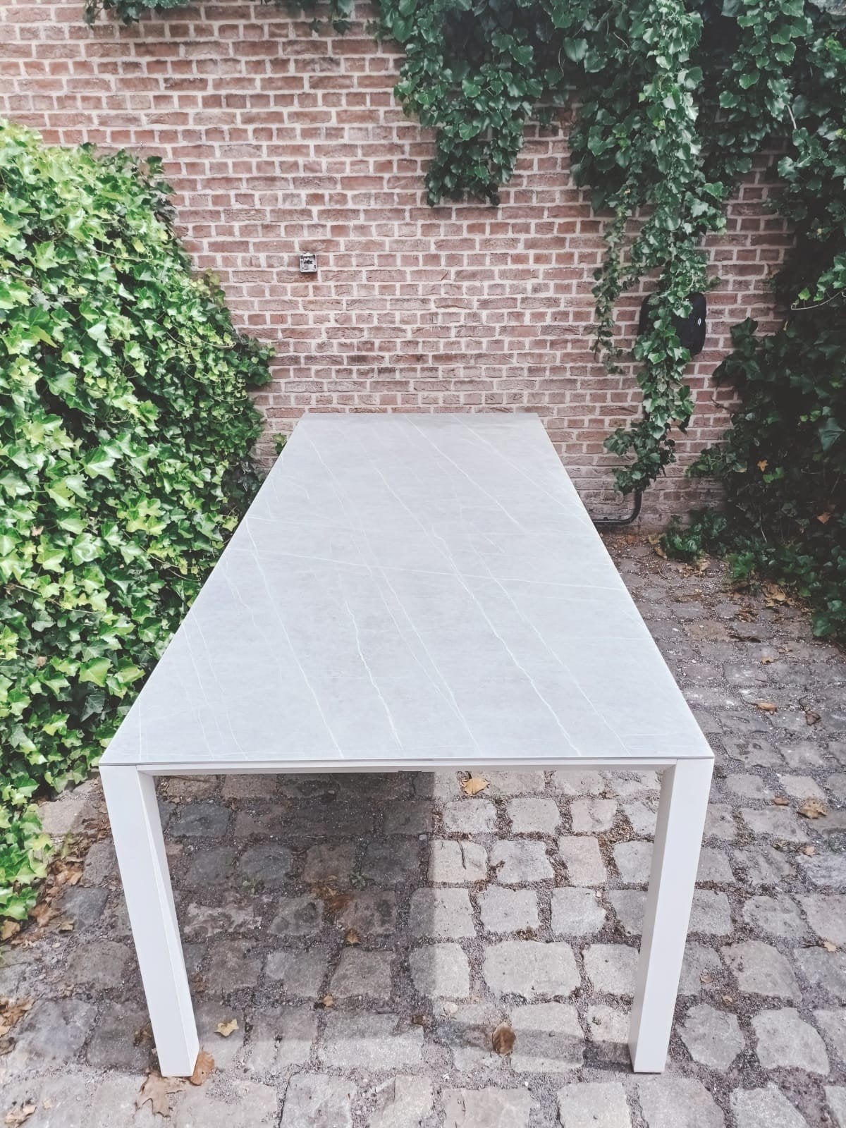Volkeramiek tuintafel Bristol, Tuin en Terras, Ophalen, Zo goed als nieuw, Rechthoekig