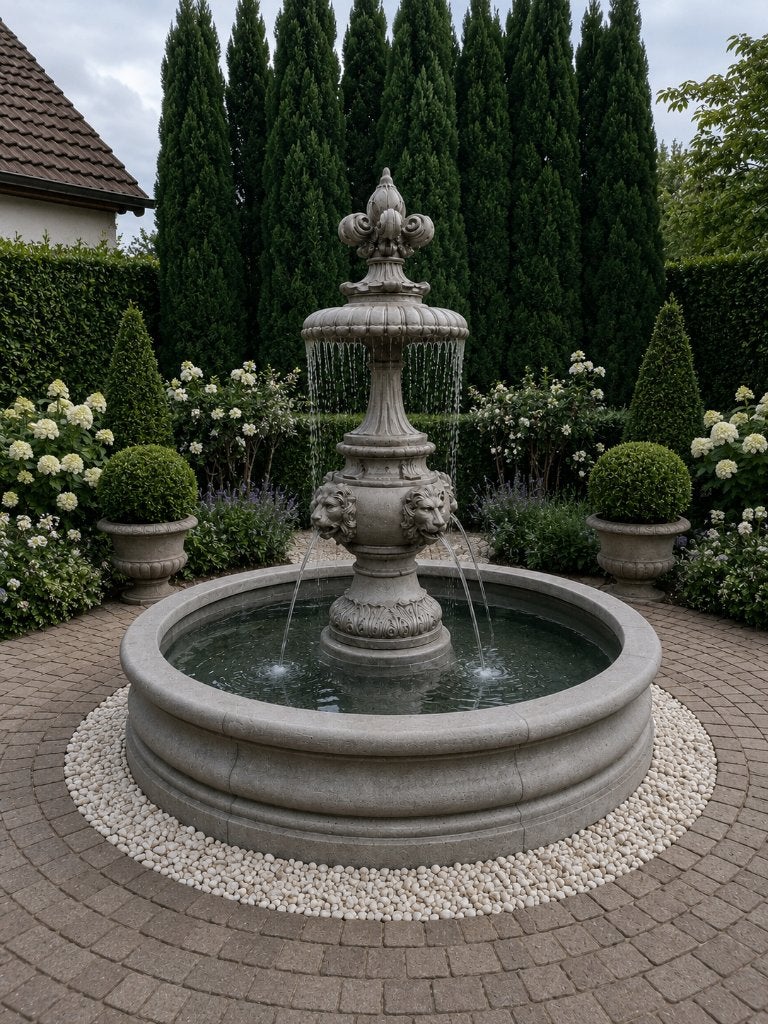 Fontein met hoge rand, Tuin en Terras, Ophalen, Nieuw, Beton, Fontein