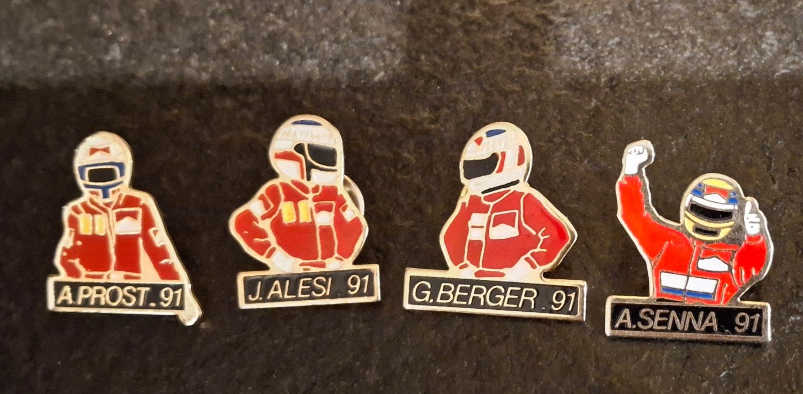 Plot Prince 1991 Formule 1 Prost Senna Berger Alesi, Collections, Enlèvement ou Envoi, Comme neuf, Sport, Insigne ou Pin's
