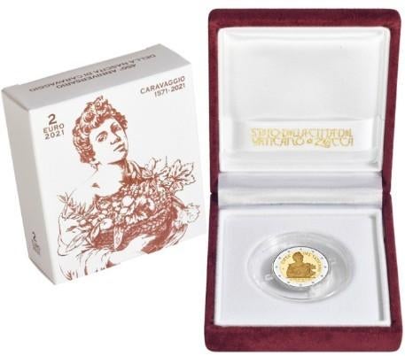 2 euro Vaticaanstad 2021 Caravaggio Proof, Ophalen of Verzenden, Vaticaanstad, 2 euro