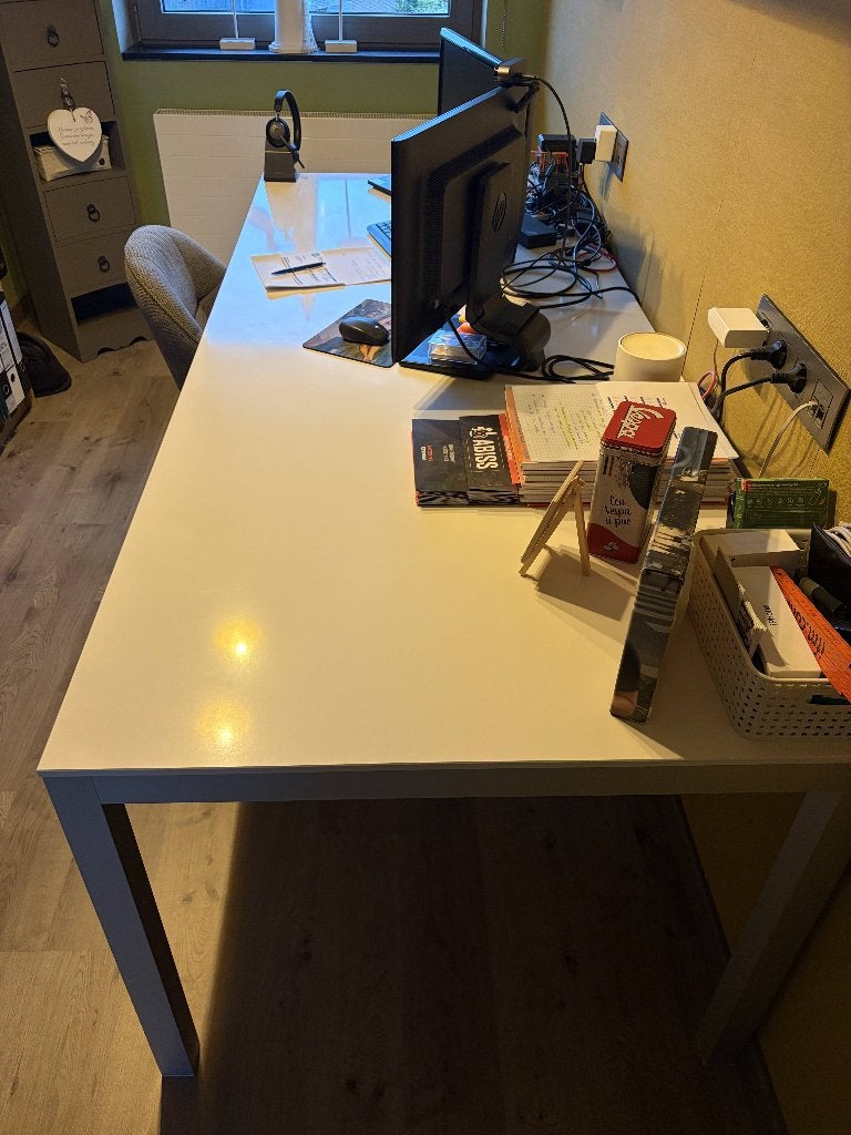Moderne tafel wit, Ophalen, Gebruikt, Vijf personen of meer, Modern