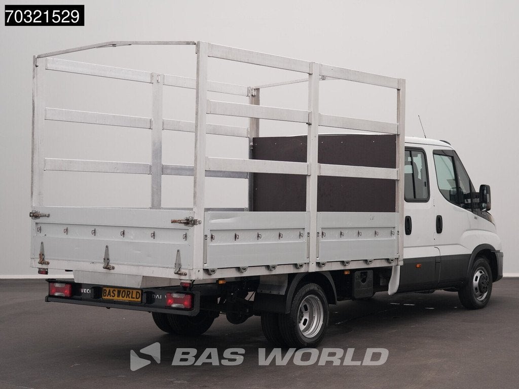 Iveco Daily 35C14 Dubbel Cabine Open Laadbak Huif Dubbelluch, Stof, Gebruikt, Euro 6, Iveco