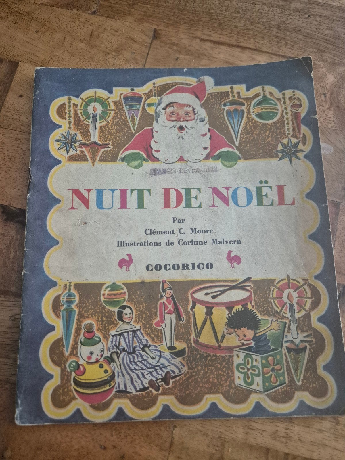 cocorico nuit de Noël  vintage, Livres, Contes & Fables, Enlèvement ou Envoi, Utilisé, Clément C Moore