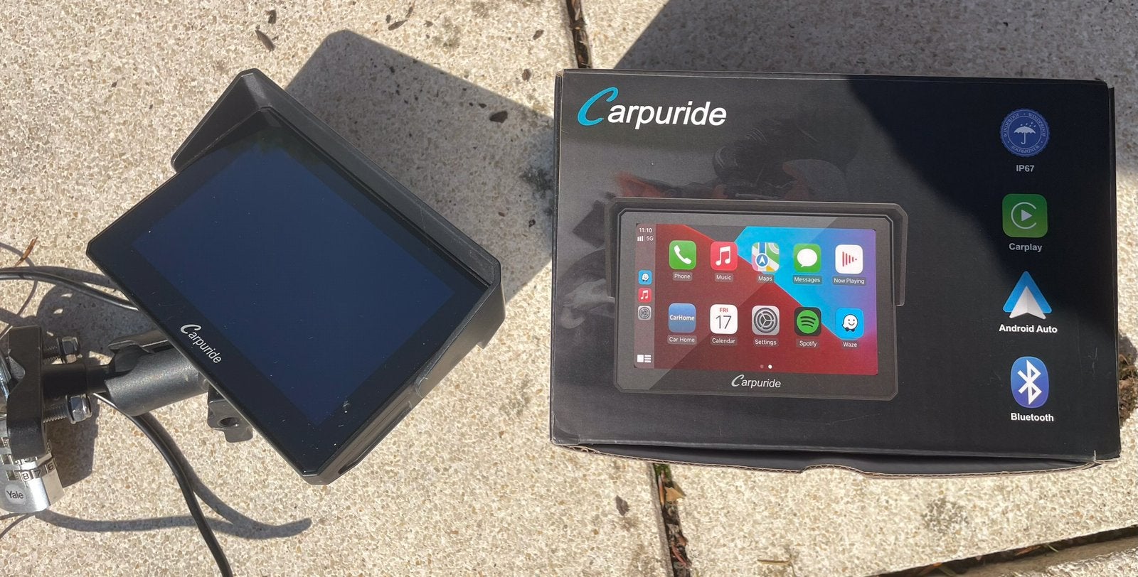 Carplay 5 inch motorscherm Carpuride, Motoren, Ophalen of Verzenden, Zo goed als nieuw