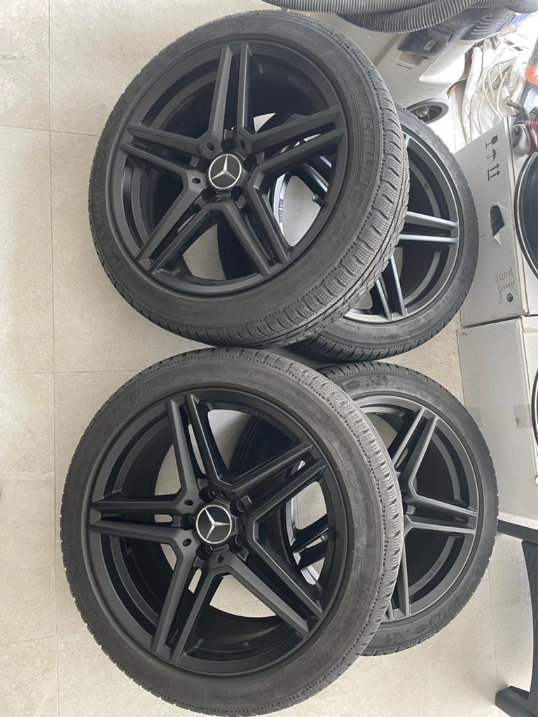5x112 velgen 19 inch mercedes met michelin banden, Ophalen, Zo goed als nieuw