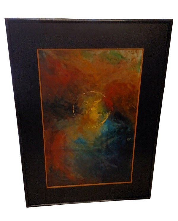 Kris Van 'T Hof (1960)., Antiquités & Art, Enlèvement, Signé, Peinture à l'huile, Abstrait