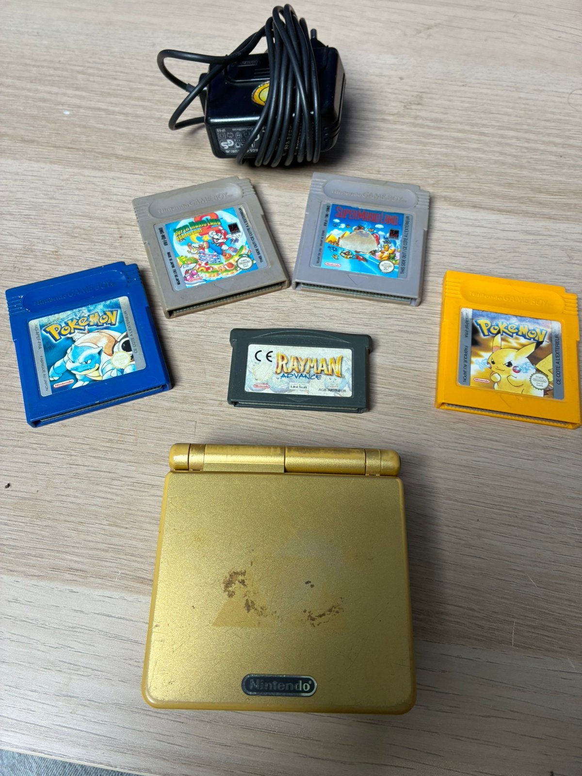 Gamboy advance sp zelda gold + jeux + chargeur, Enlèvement, Utilisé, Game Boy Advance SP, Avec jeux