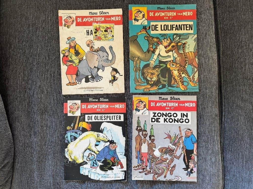 Lot van 4 Nero strips (Marc Sleen) - o.a. 1e druk 1972, Boeken, Marc Sleen, Ophalen of Verzenden, Zo goed als nieuw, Meerdere stripboeken