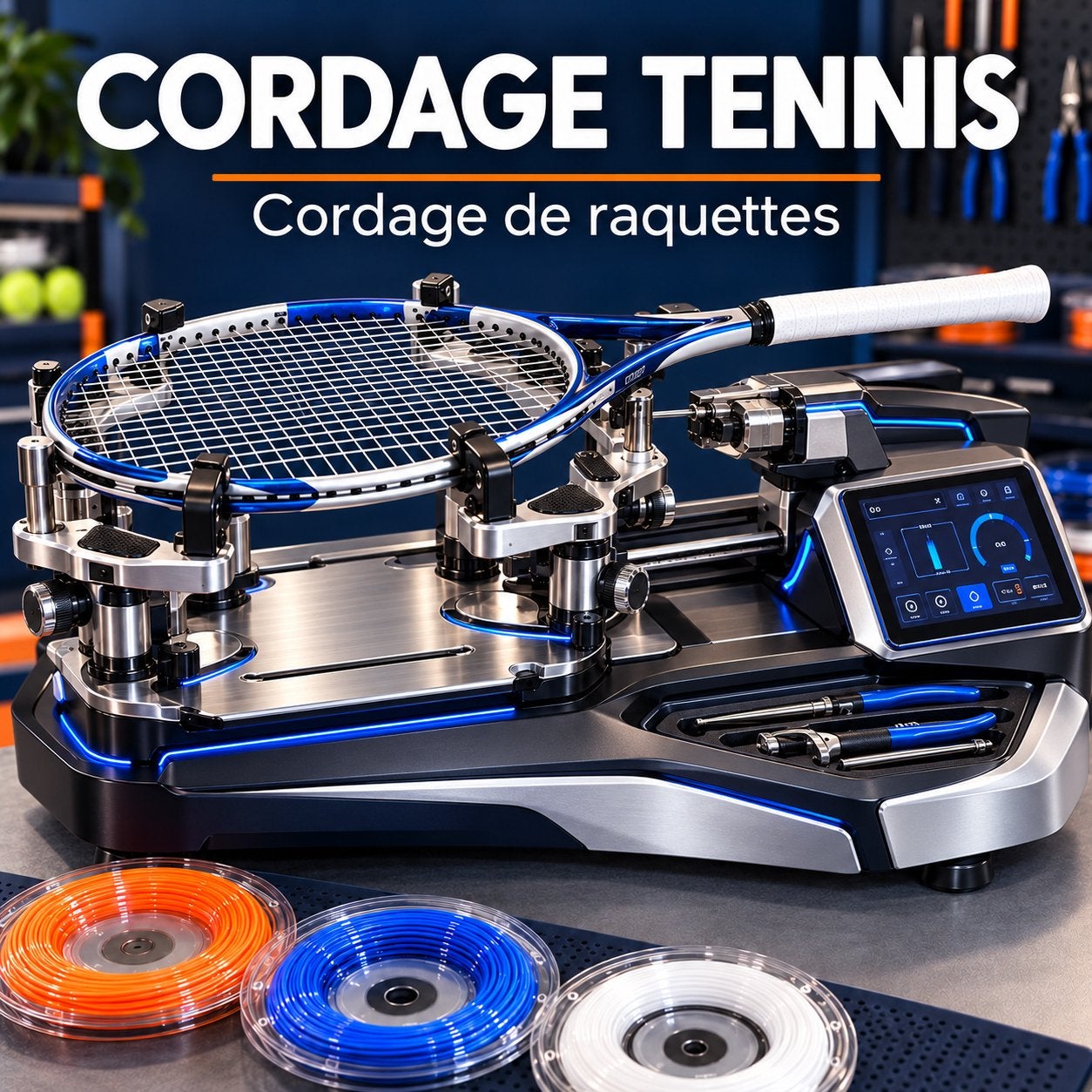 Cordage raquette de tennis, Sports & Fitness, Enlèvement, Comme neuf, Raquette, Autres marques