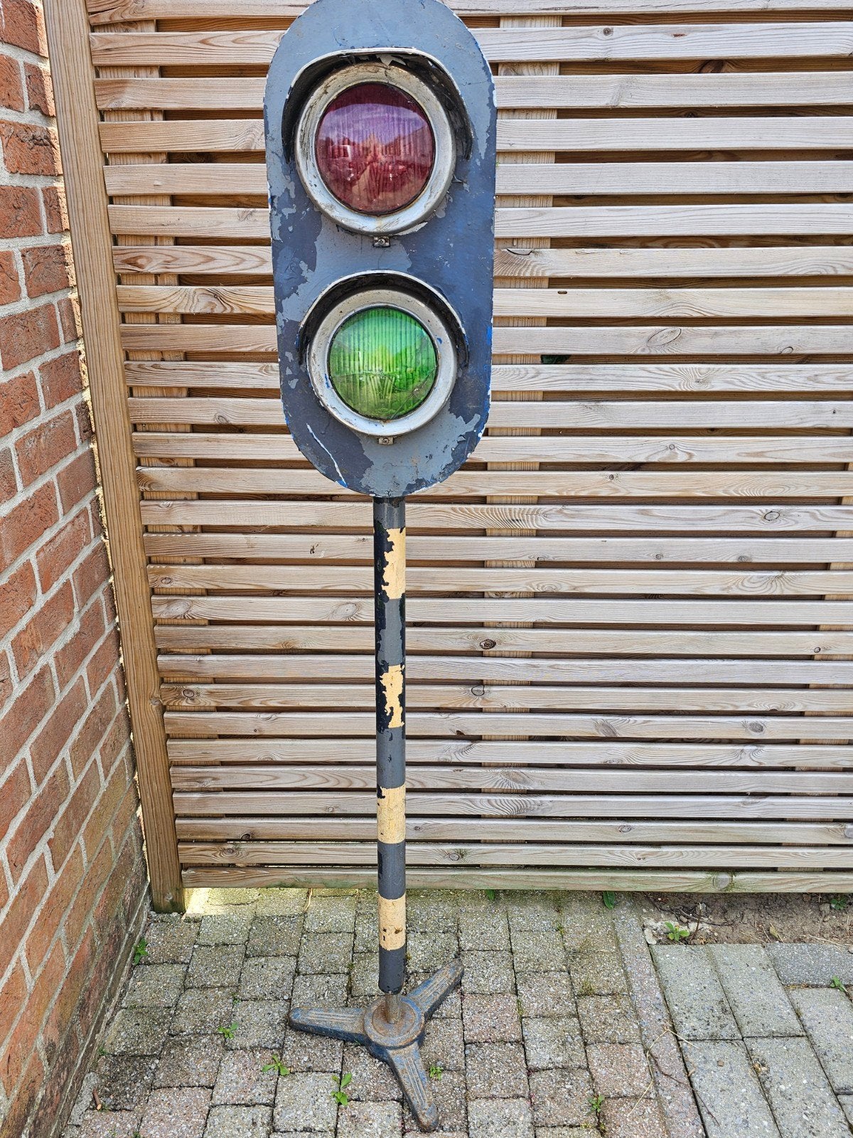 antiek verkeerslicht spoorwegen, Verzamelen, Ophalen