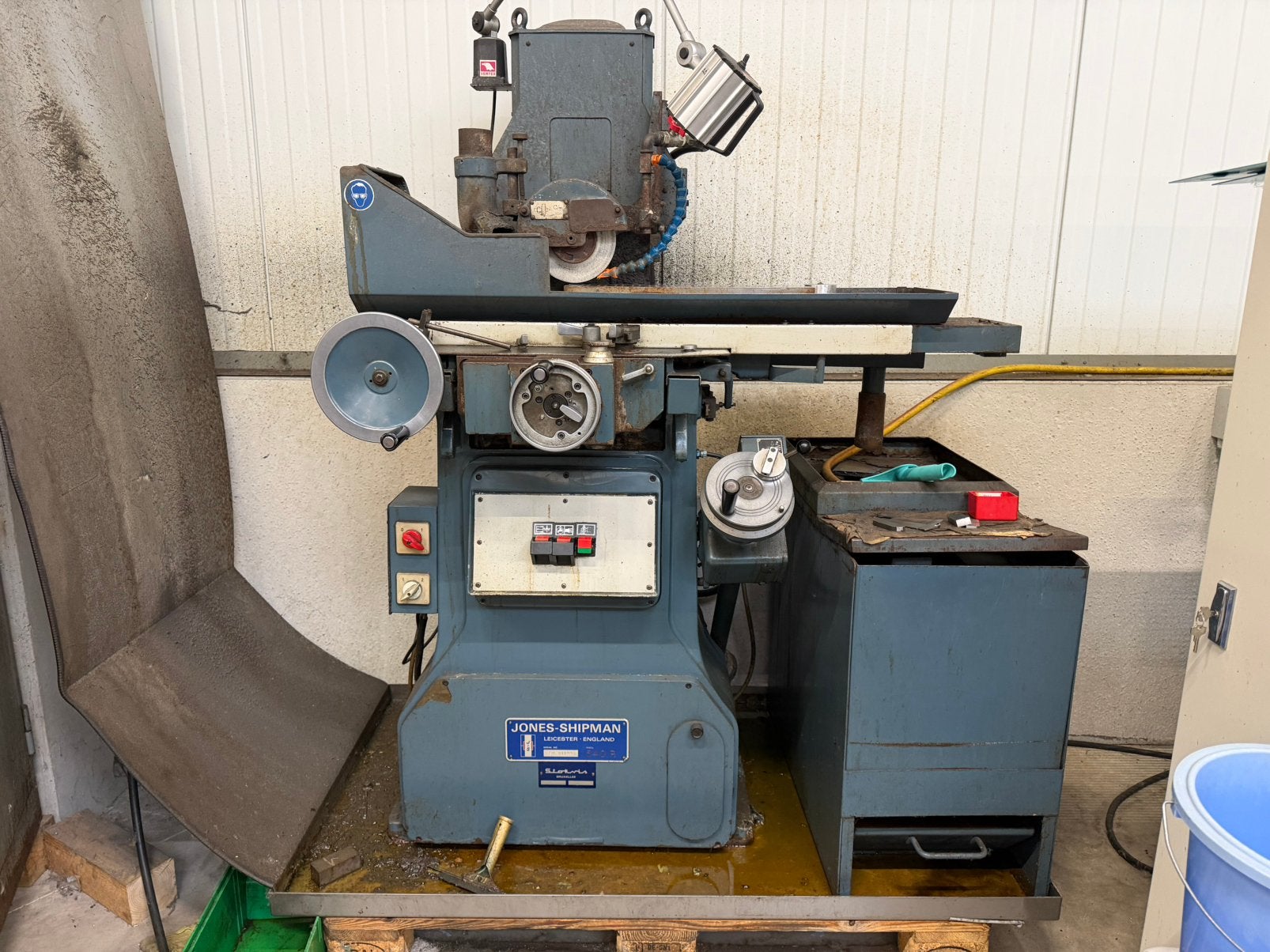 vlakslijper met hydraulische tafel, Bricolage & Construction, Outillage | Meuleuses, Enlèvement, Utilisé