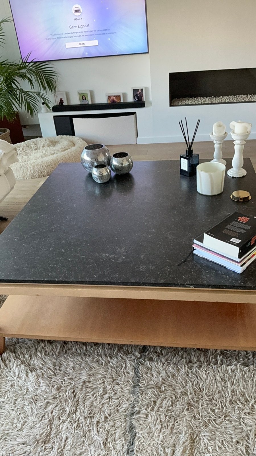Granieten tafelblad en onderdelen, Ophalen, Overige materialen, Gebruikt, Vierkant