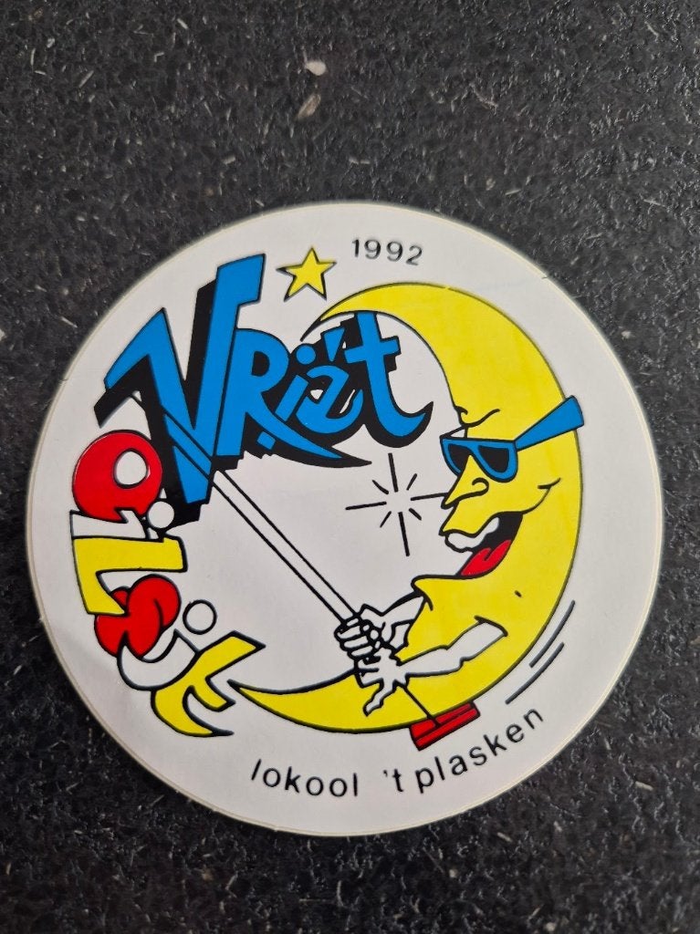 Carnaval Aalst sticker Vriet 1992, Ophalen of Verzenden