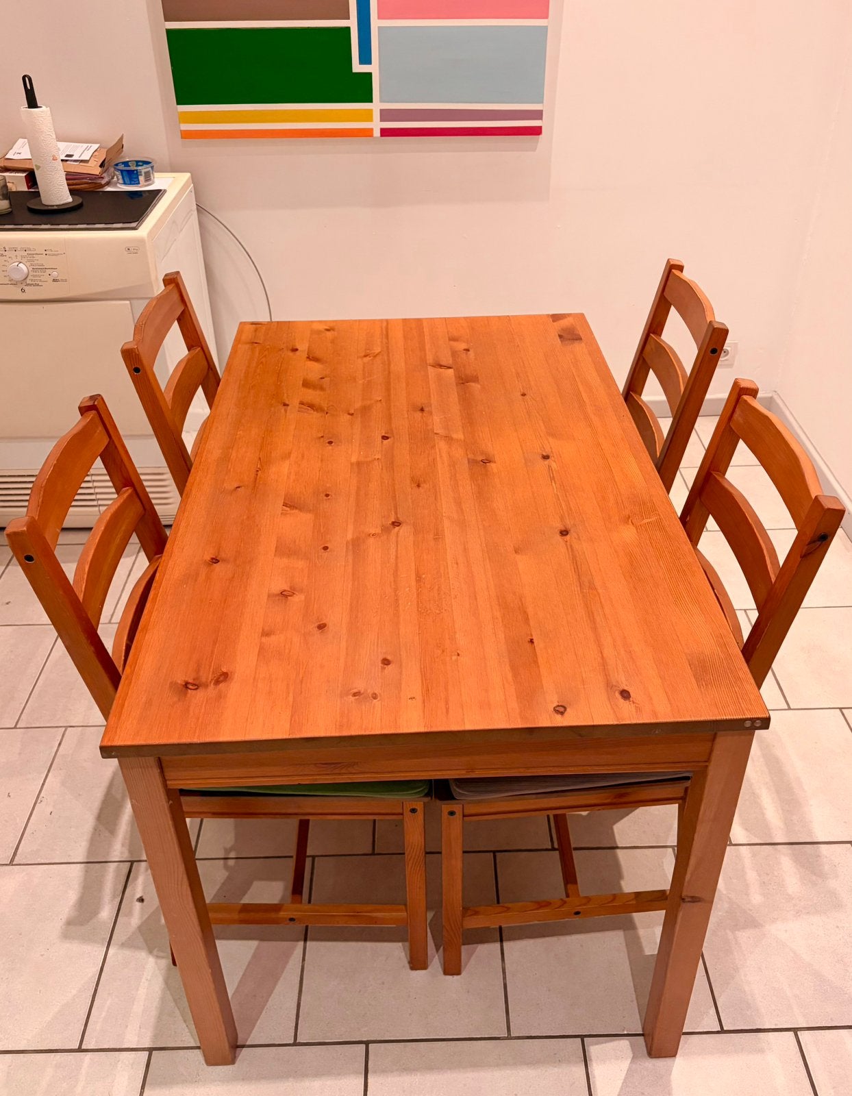 Table Ikea et 4 chaises, Enlèvement, Comme neuf