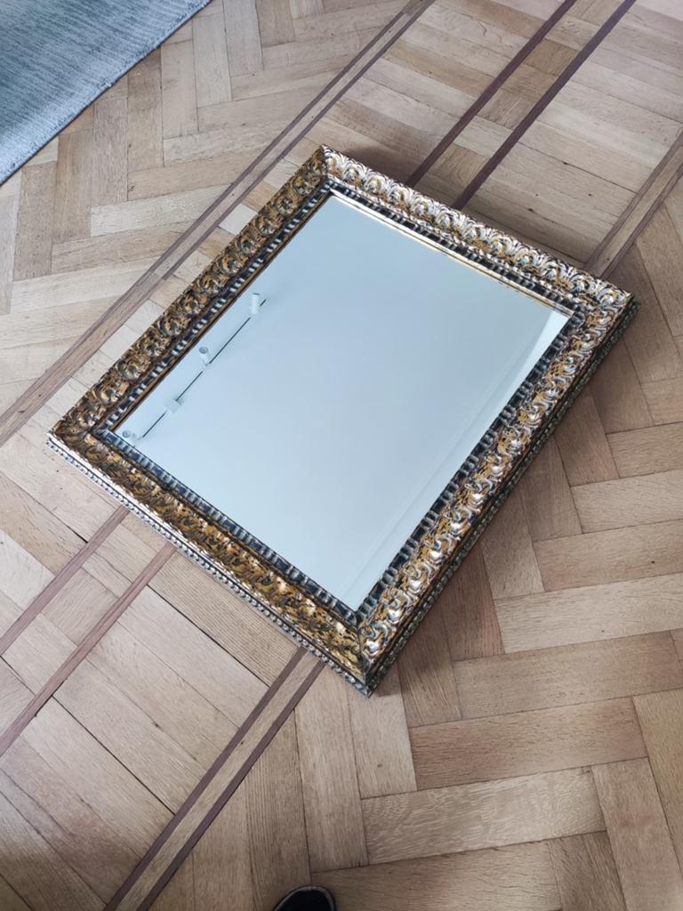 Miroir avec cadre en bois doré, Huis en Inrichting, Woonaccessoires | Spiegels, Ophalen, Zo goed als nieuw, Minder dan 100 cm
