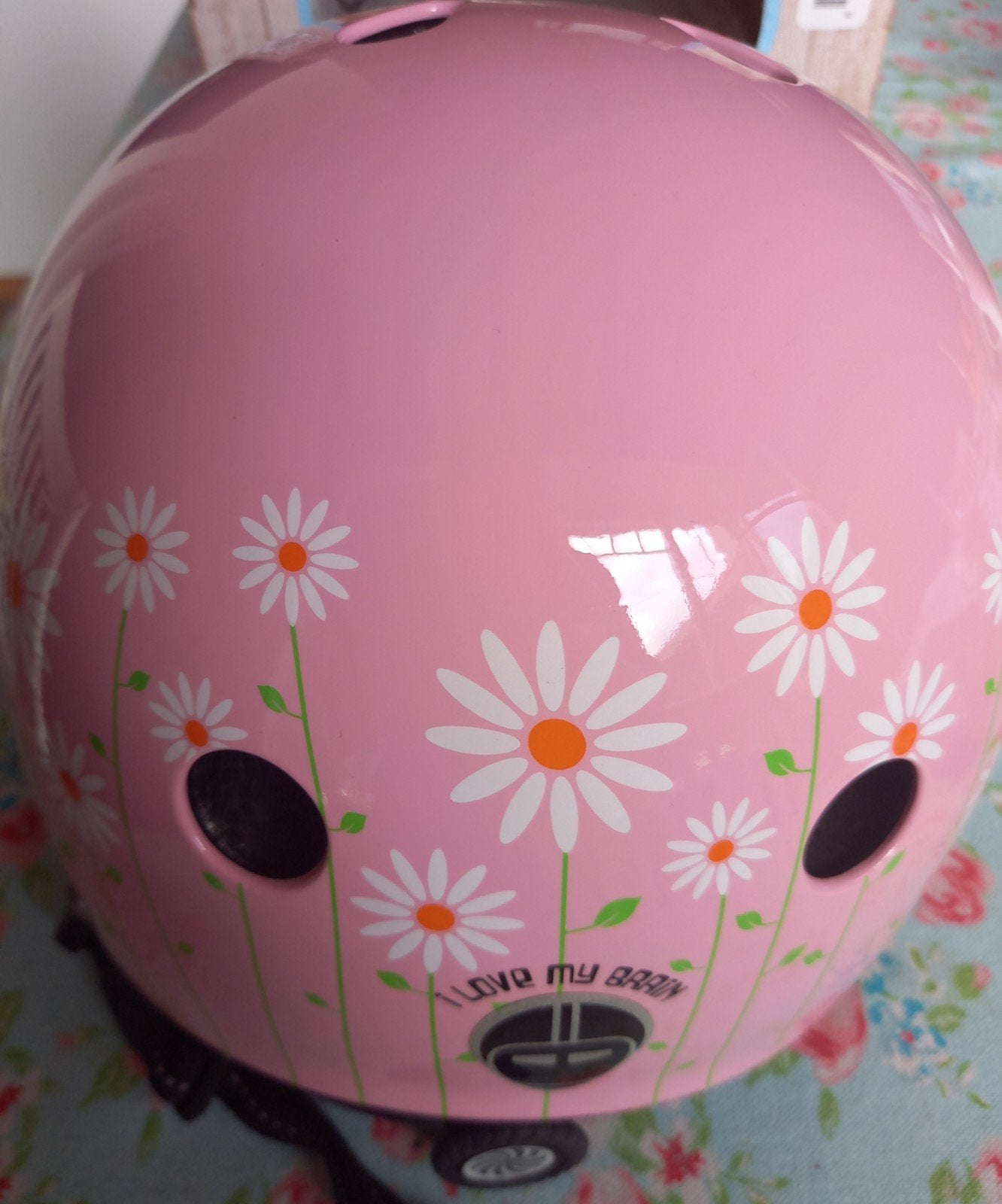 Roze helm madeliefjes Nutcase, Vélos & Vélomoteurs, Enlèvement ou Envoi, Comme neuf, Fille, Nutcase