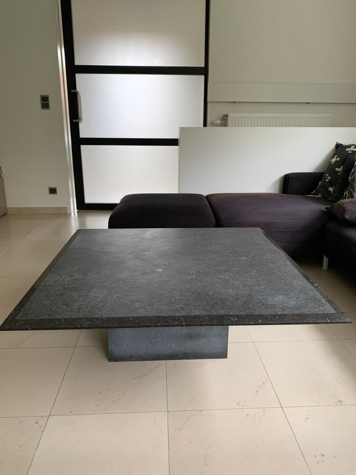 Table basse en pierre naturelle (pierre bleue), Maison & Meubles, 100 à 150 cm, Carré, 100 à 150 cm, Enlèvement