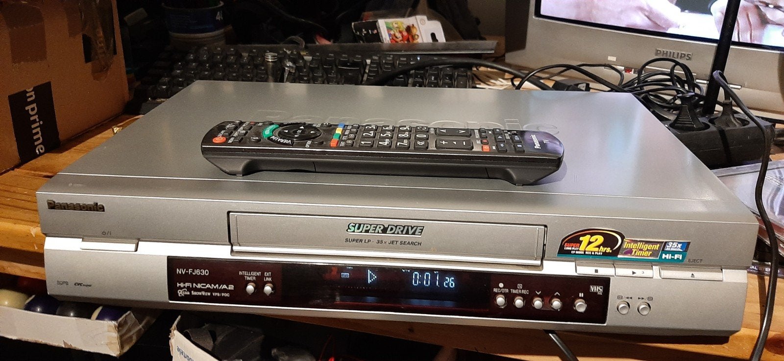 Panasonic NV-FJ630 VHS-speler met afstandsbediening, Ophalen of Verzenden