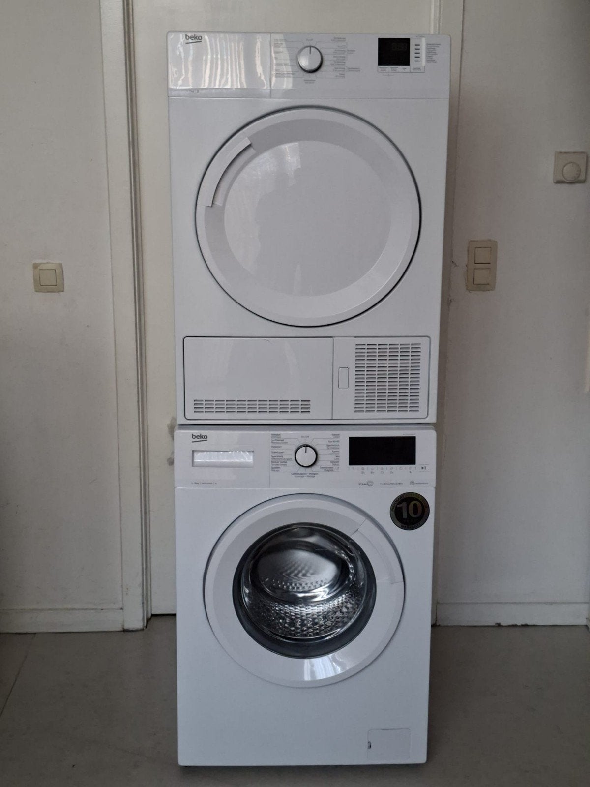 beko wasmachine 9kg droogkast samen of apart te koop, Elektronische apparatuur, Wasmachines, Ophalen of Verzenden