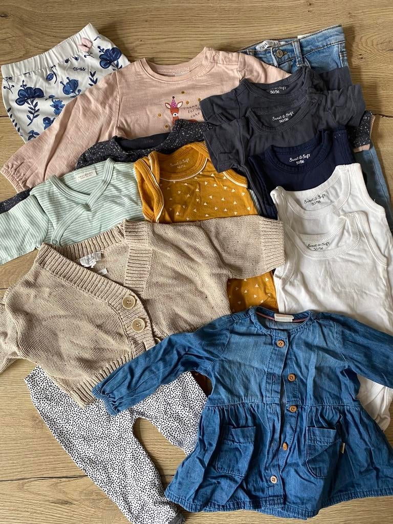 Bundel babykleding meisjes, 15 stuks, Ophalen, Zo goed als nieuw, Maat 56