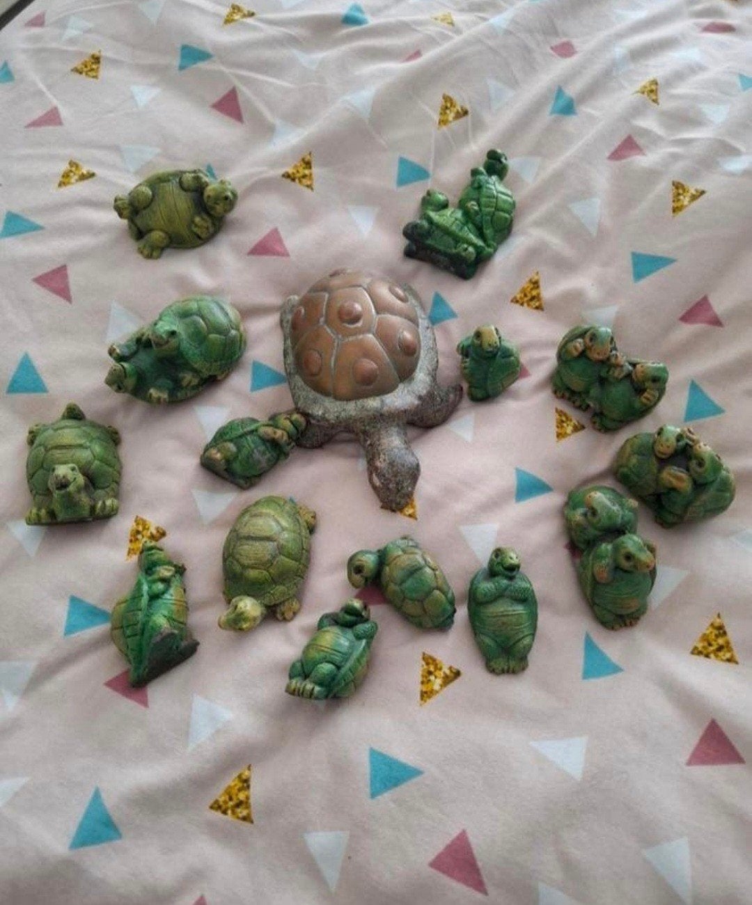 15 Schildpadden Beeldjes, Ophalen of Verzenden, Zo goed als nieuw, Dier