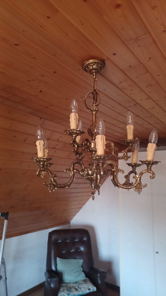 Prachtige klassieke vintage kroonluchter - 8 armen, Huis en Inrichting, Ophalen