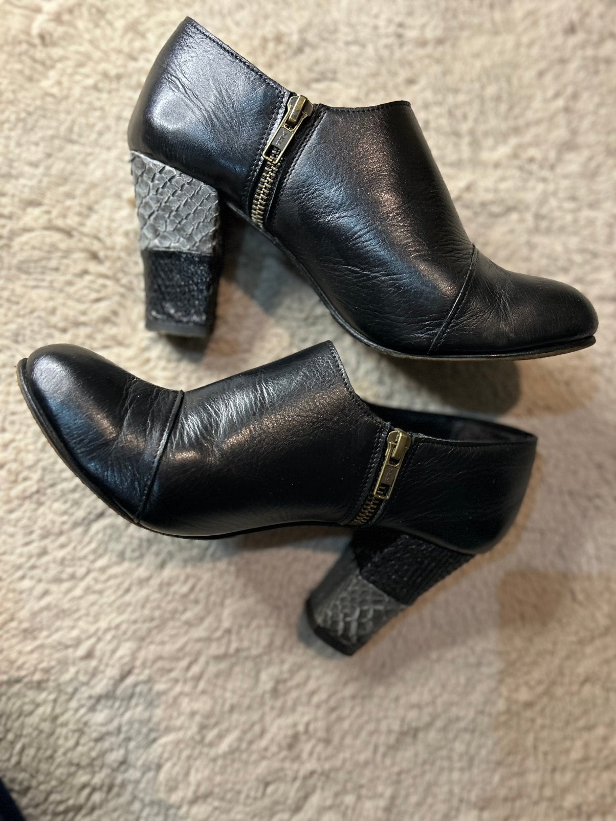 Bottines artisanales Alex Schrijvers en cuir véritable, Verzenden, Zwart, Lage of Enkellaarzen, Zo goed als nieuw
