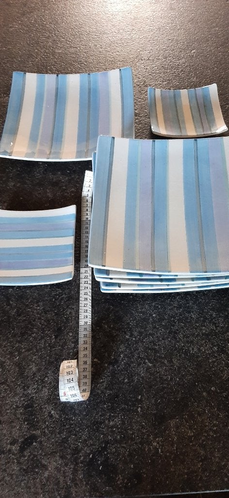 Blauw/wit grote borden, Assiettes(s), Enlèvement, Utilisé, Porcelaine