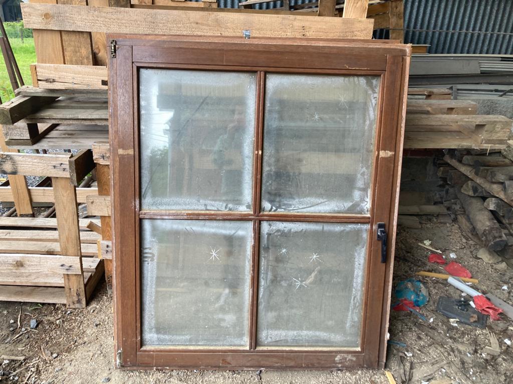 Houten frame met dubbele beglazing, Ophalen, Gebruikt