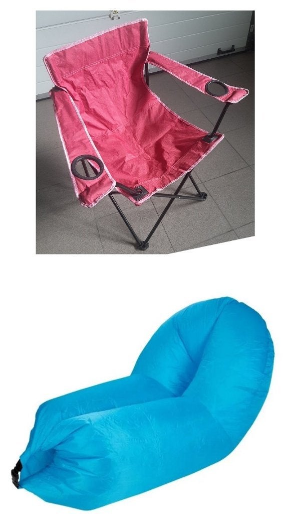 Air Lounger + campingstoel, Caravanes & Camping, Meubles de camping, Enlèvement, Utilisé, Chaise de camping