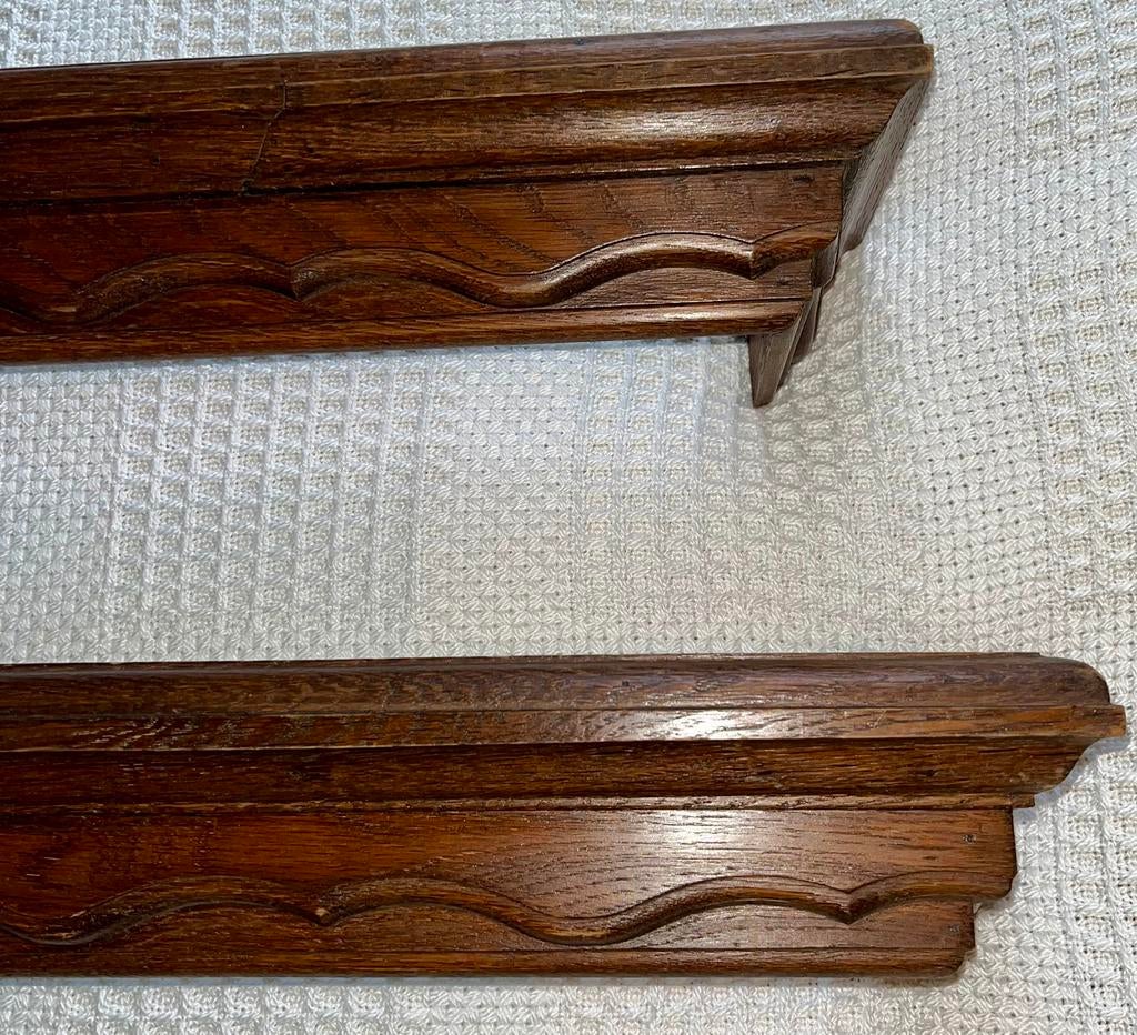 Cache-rails Art Nouveau en chêne (( 1920) – lot de 2, Enlèvement