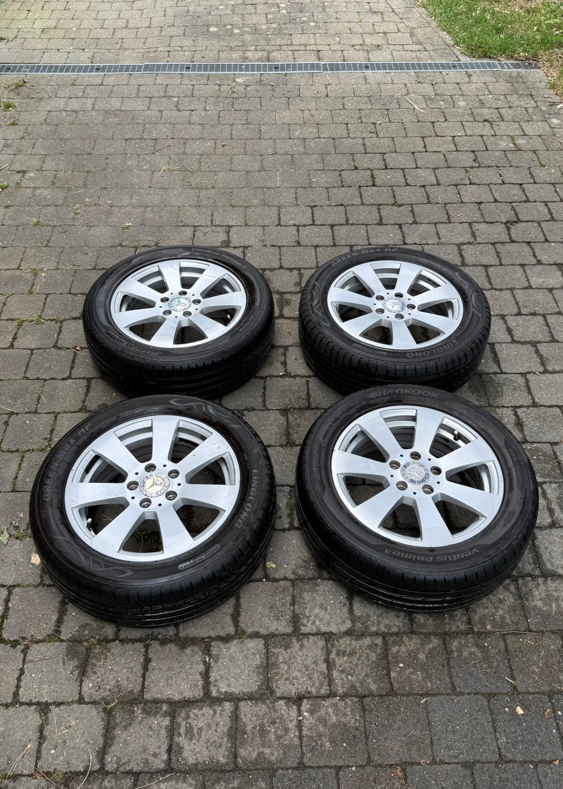 Jantes Mercedes Classe C w204 16" Alu + pneus été, Pneus et Jantes, 16 pouces, Pneus été, 205 mm