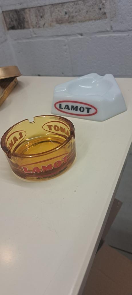 2 x cendriers à bière Lamot vintage, prix par pièce, Enlèvement ou Envoi