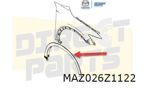 Mazda CX-5 (10/21-) wielkuiplijst voorscherm Rechts (51K rho, Neuf, -, -, Garde-boue