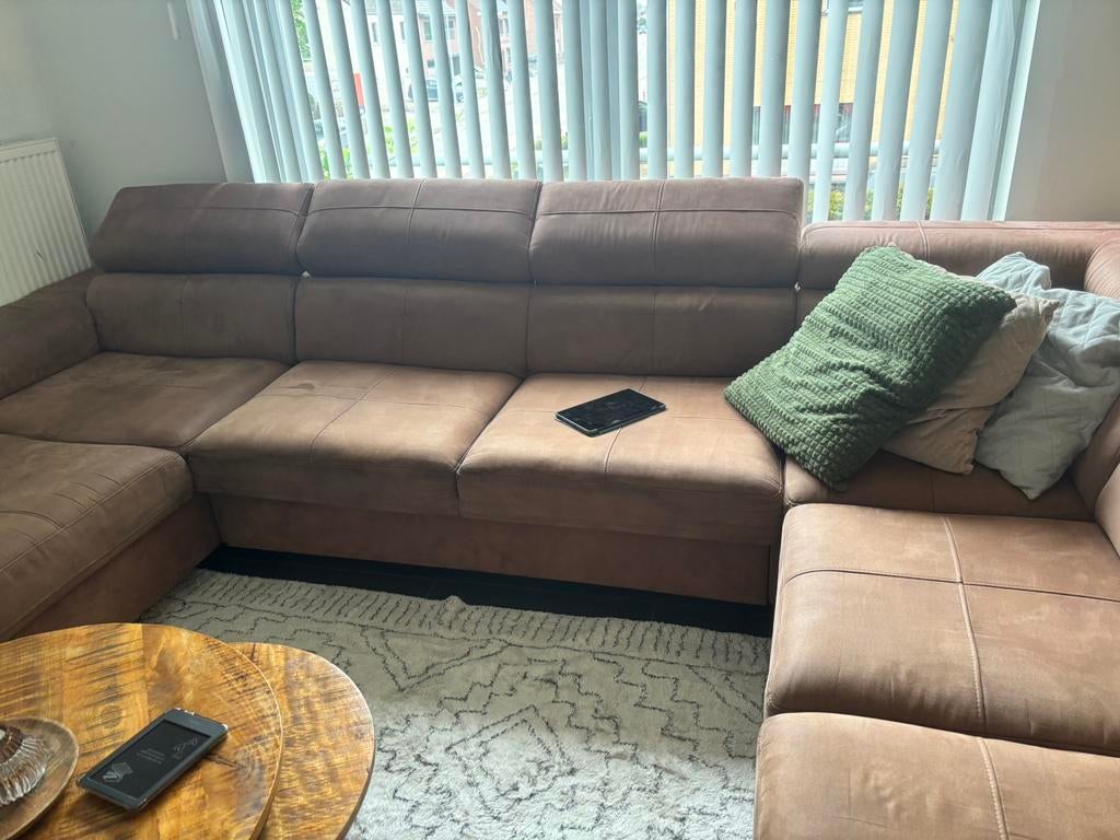 Zetel, U zitel, slaapbank, sofa, Huis en Inrichting, Ophalen, Zo goed als nieuw