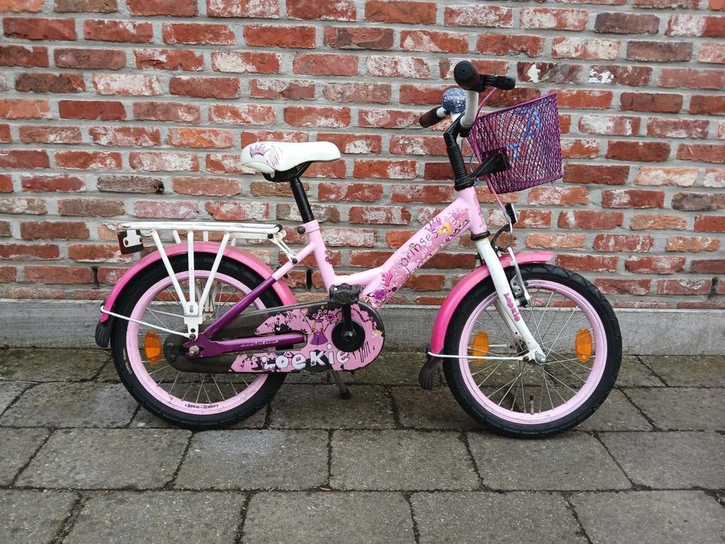Loekie meisjesfiets 16 Inch, Fietsen en Brommers, Ophalen, Terugtraprem, Gebruikt, Loekie