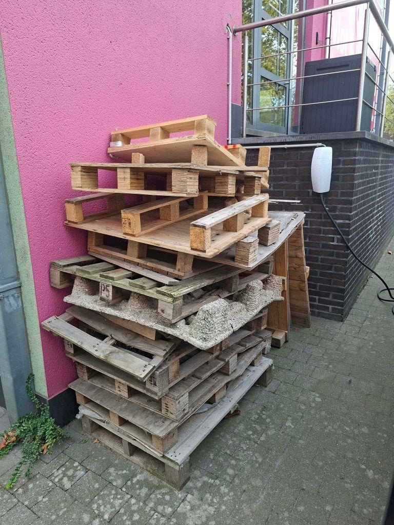 Paletten gratis, Ophalen