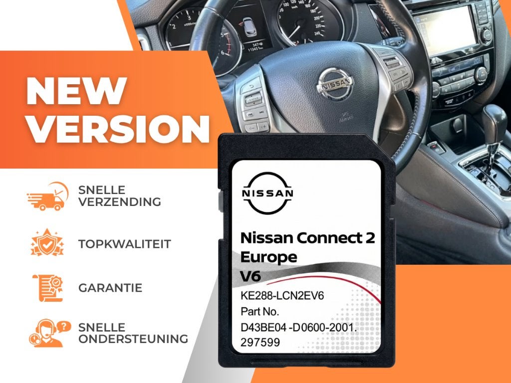 Nissan Connect 2✅ V6 Navigatie 2022-25 SD-Kaart Europa, Computers en Software, Navigatiesoftware, Nieuw, Landkaarten, Verzenden