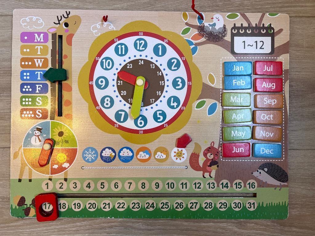 Playtive houten kalender, Kinderen en Baby's, Ophalen, Gebruikt, Overige typen
