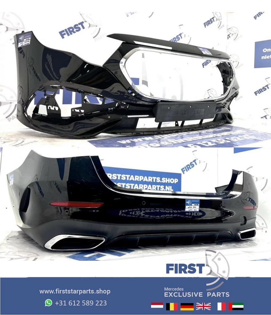 W214 AMG BUMPERS PAKKET ZWART 2024 E KLASSE Voorbumper + Ach, Utilisé, -, Arrière, -
